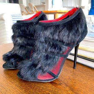 Charles Jourdain Mesh Fur Heels
